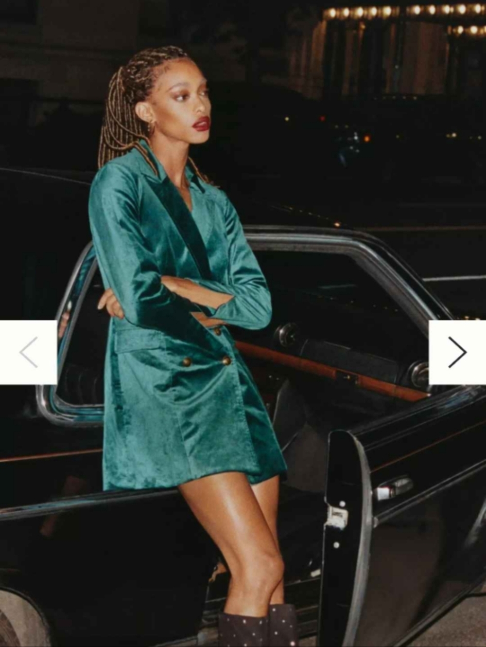 ANTHROPOLOGIE Maeve Velvet Blazer Dress jade green 6 - Picture 8 of 9